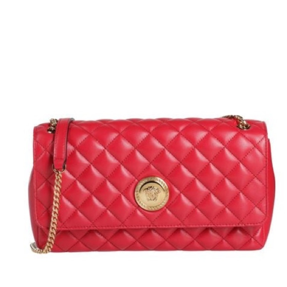 Versace La Medusa quilted leather shoulder crossbody bag NEW